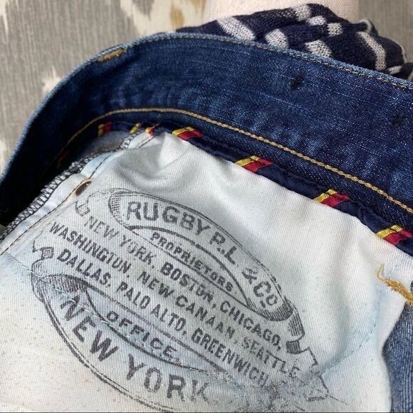 Ralph Lauren Distressed Indigo Denim Mini Skirt - Picture 11 of 16